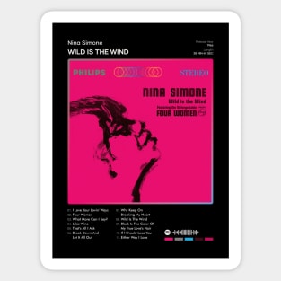 Nina Simone - Wild Is The Wind Tracklist Album Sticker